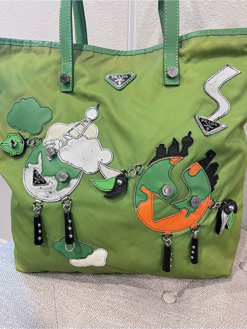 PRADA TESSUTO ROBOT TOTE BAG. - Picture 3 of 16
